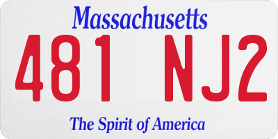 MA license plate 481NJ2