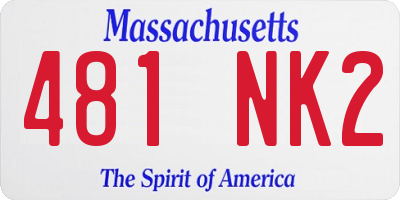 MA license plate 481NK2