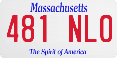 MA license plate 481NL0