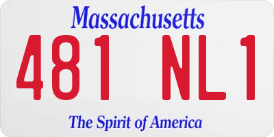 MA license plate 481NL1