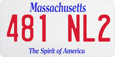 MA license plate 481NL2