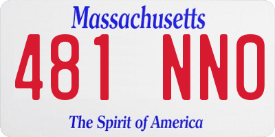 MA license plate 481NN0