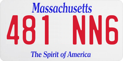 MA license plate 481NN6