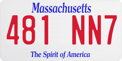 MA license plate 481NN7