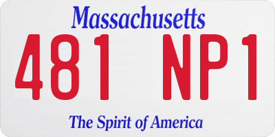 MA license plate 481NP1