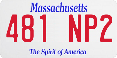 MA license plate 481NP2
