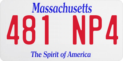 MA license plate 481NP4