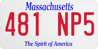 MA license plate 481NP5
