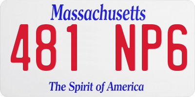 MA license plate 481NP6