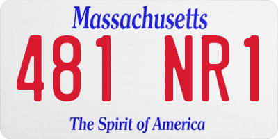 MA license plate 481NR1