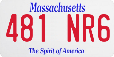 MA license plate 481NR6