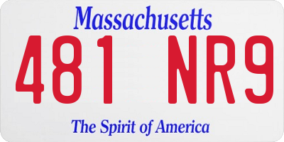 MA license plate 481NR9