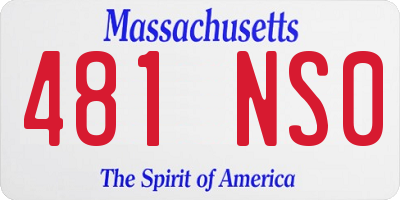 MA license plate 481NS0
