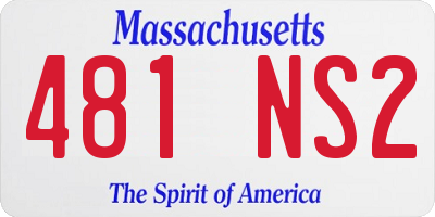 MA license plate 481NS2