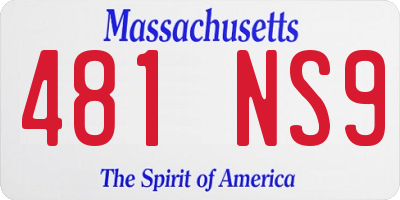 MA license plate 481NS9