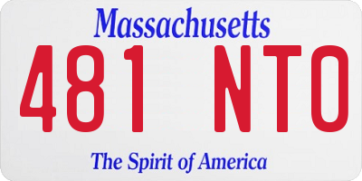 MA license plate 481NT0
