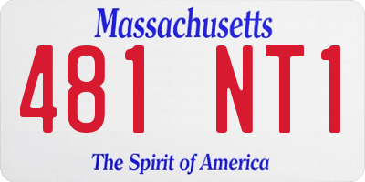 MA license plate 481NT1