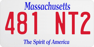 MA license plate 481NT2
