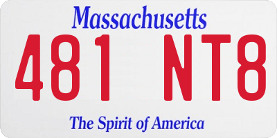 MA license plate 481NT8
