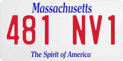 MA license plate 481NV1