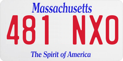 MA license plate 481NX0