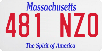 MA license plate 481NZ0