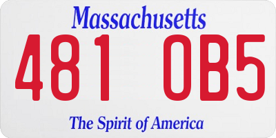 MA license plate 481OB5