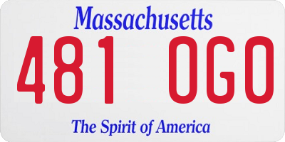 MA license plate 481OG0