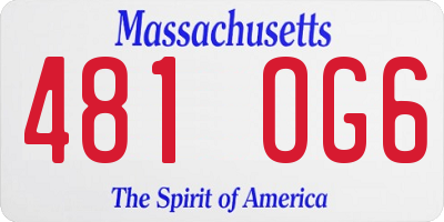 MA license plate 481OG6