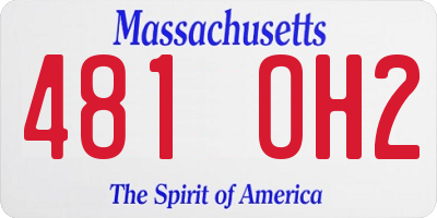 MA license plate 481OH2