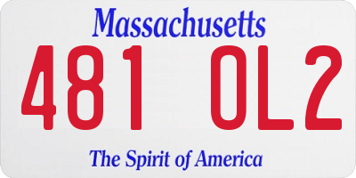 MA license plate 481OL2