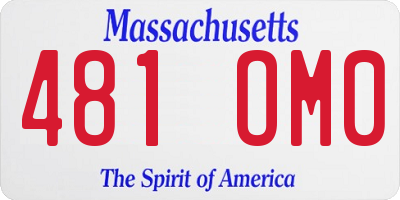 MA license plate 481OM0