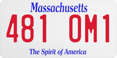 MA license plate 481OM1