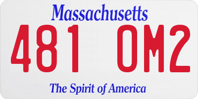 MA license plate 481OM2