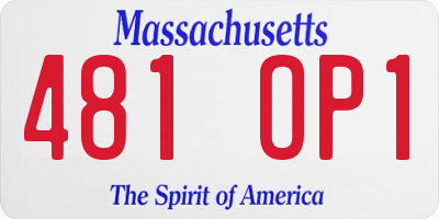 MA license plate 481OP1