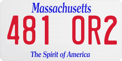 MA license plate 481OR2