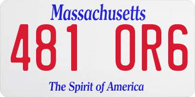 MA license plate 481OR6