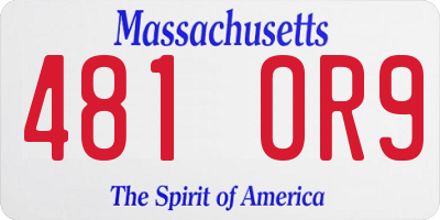 MA license plate 481OR9