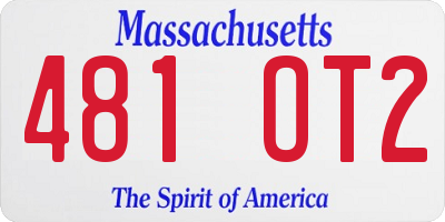 MA license plate 481OT2