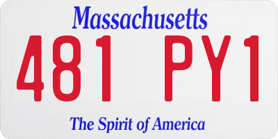 MA license plate 481PY1