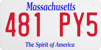 MA license plate 481PY5