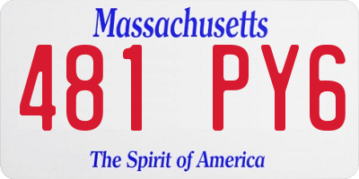 MA license plate 481PY6