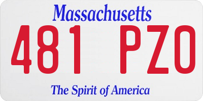 MA license plate 481PZ0