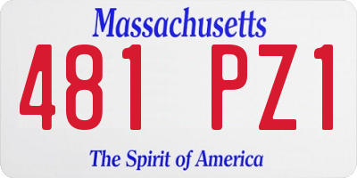 MA license plate 481PZ1