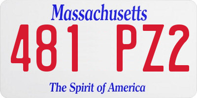 MA license plate 481PZ2