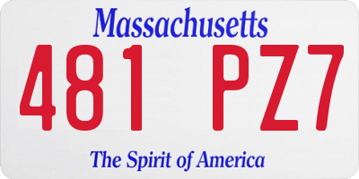 MA license plate 481PZ7