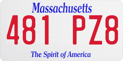 MA license plate 481PZ8