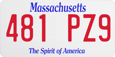 MA license plate 481PZ9