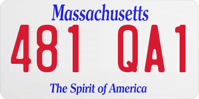 MA license plate 481QA1