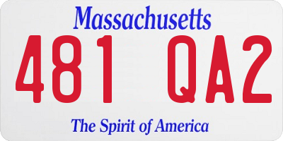 MA license plate 481QA2